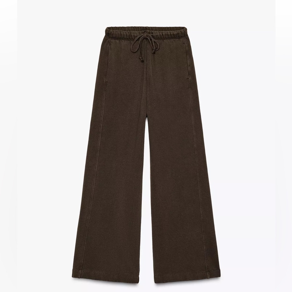 Plush straight leg pants
